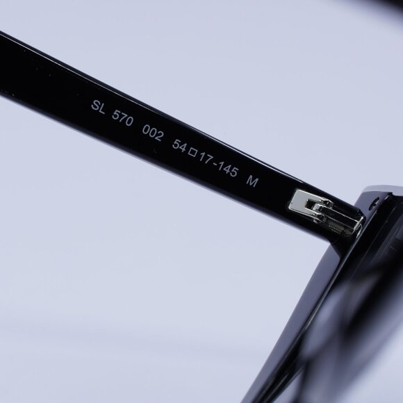 ?️ New Saint Laurent SL570 002 Sunglasses - Black Frame, Silver Mirror Lenses